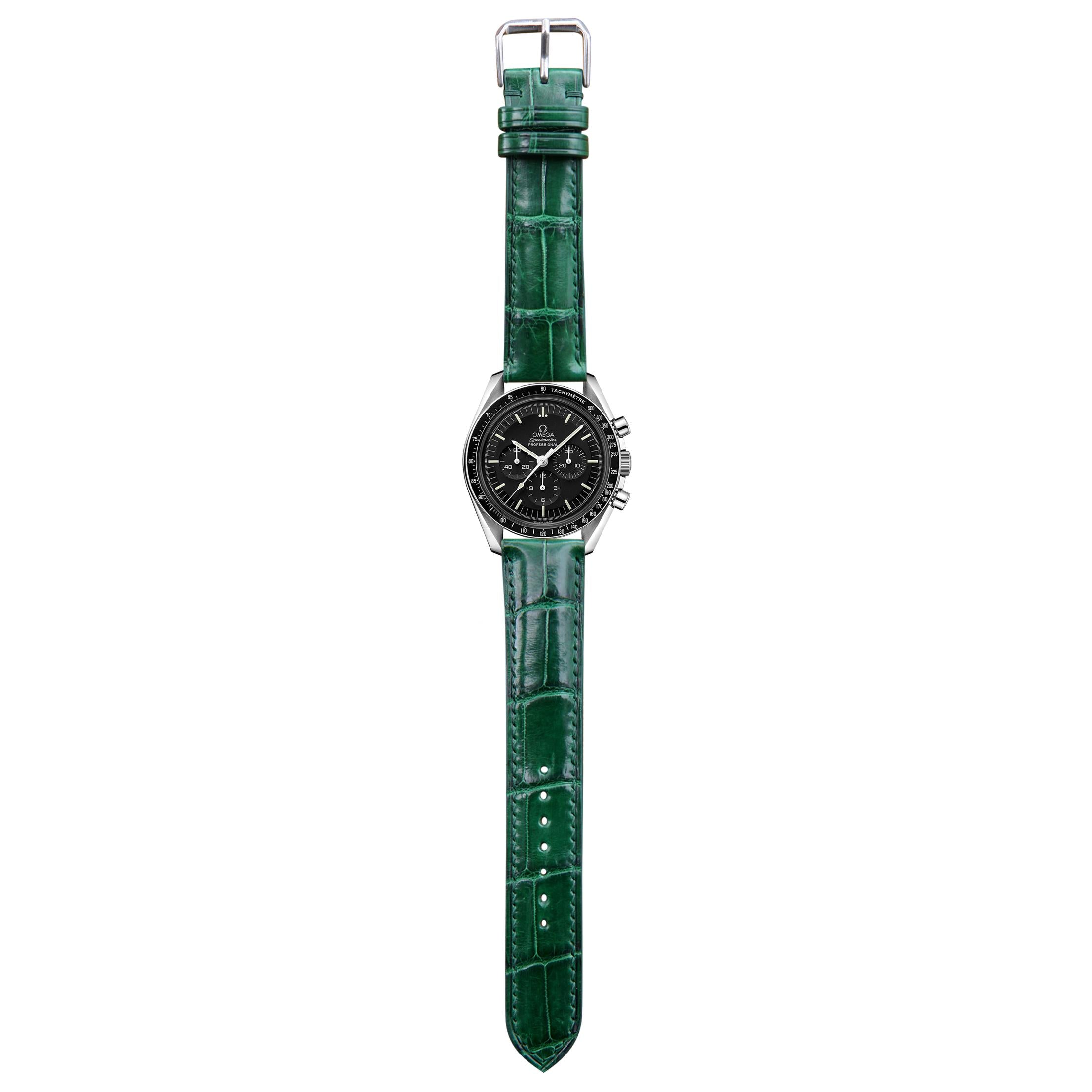 Crocodile Leather Watch Strap - Green – VGreen