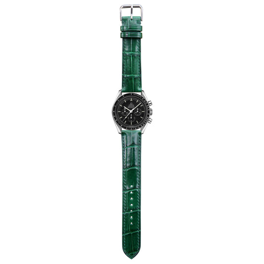 Crocodile Leather Watch Strap - Green