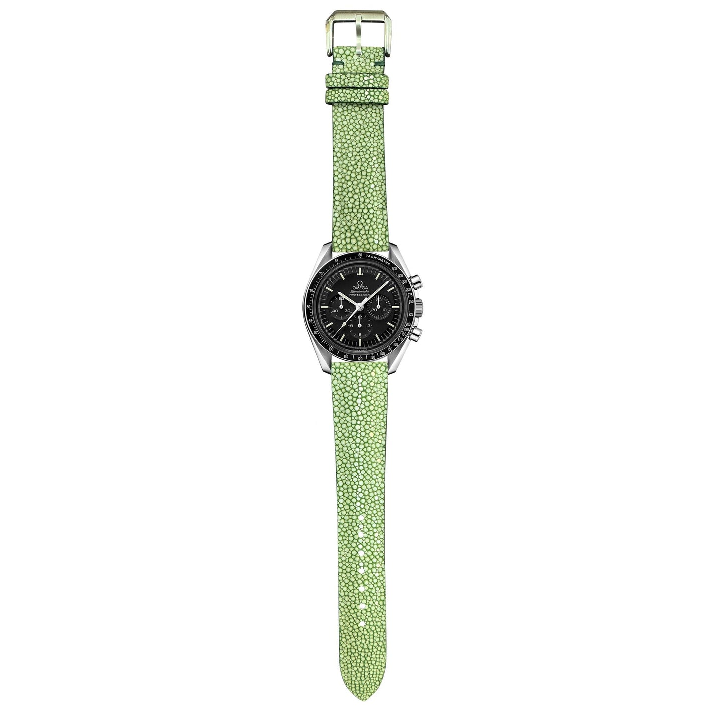 Stingray Leather Watch Strap - Green