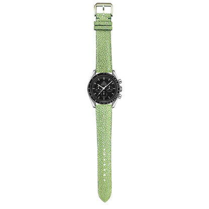 Stingray Leather Watch Strap - Green