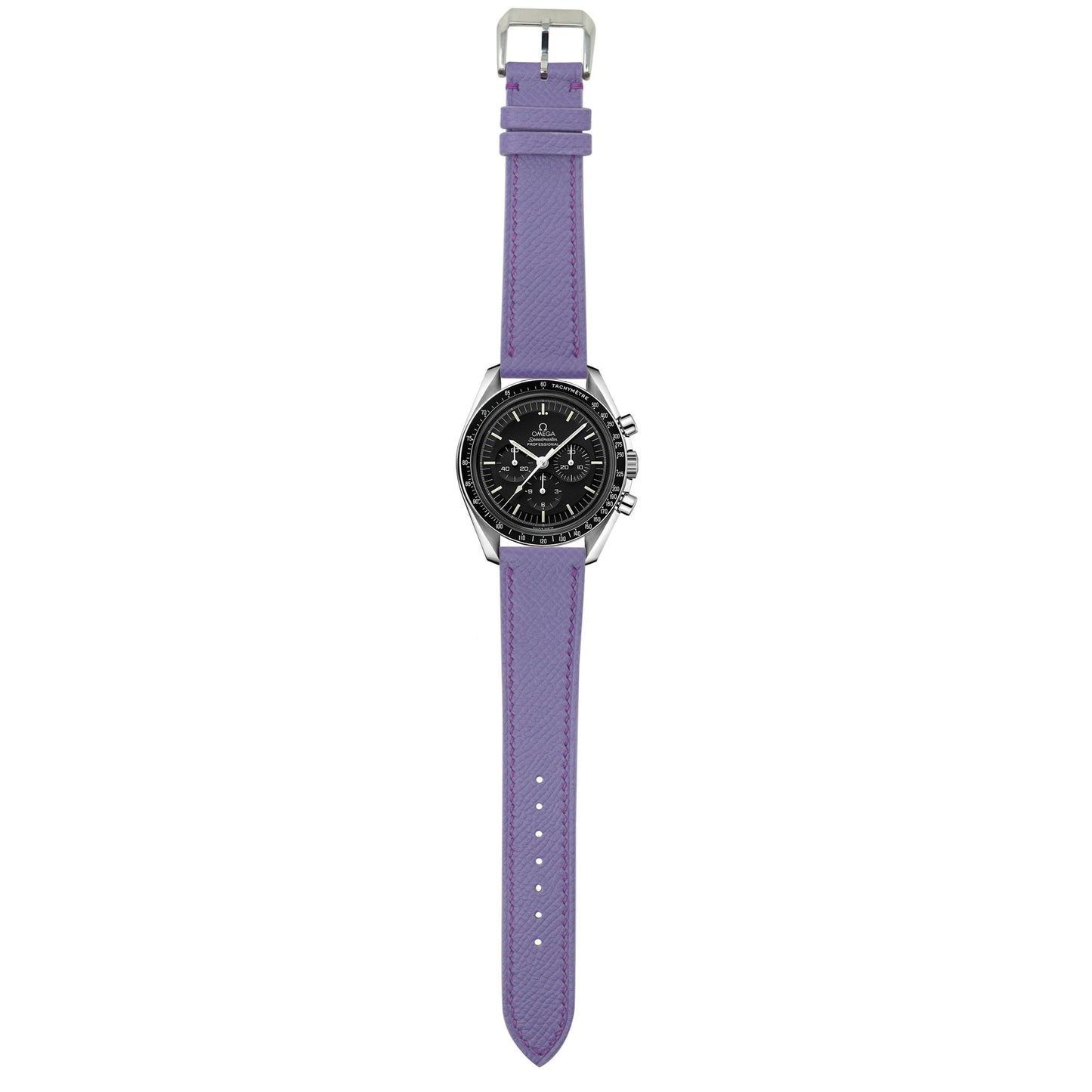 Epsom Leather Watch Strap - Purple