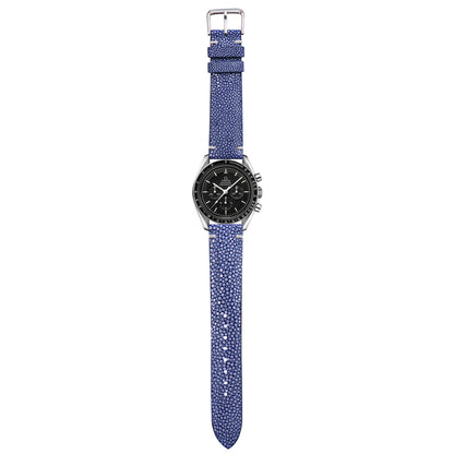 Stingray Leather Watch Strap - Blue