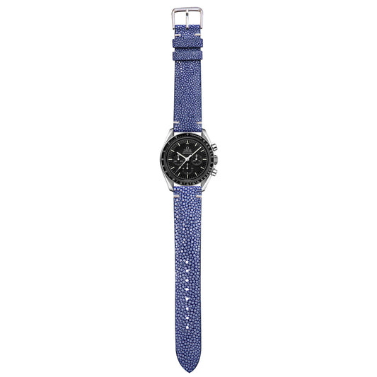 Stingray Leather Watch Strap - Blue