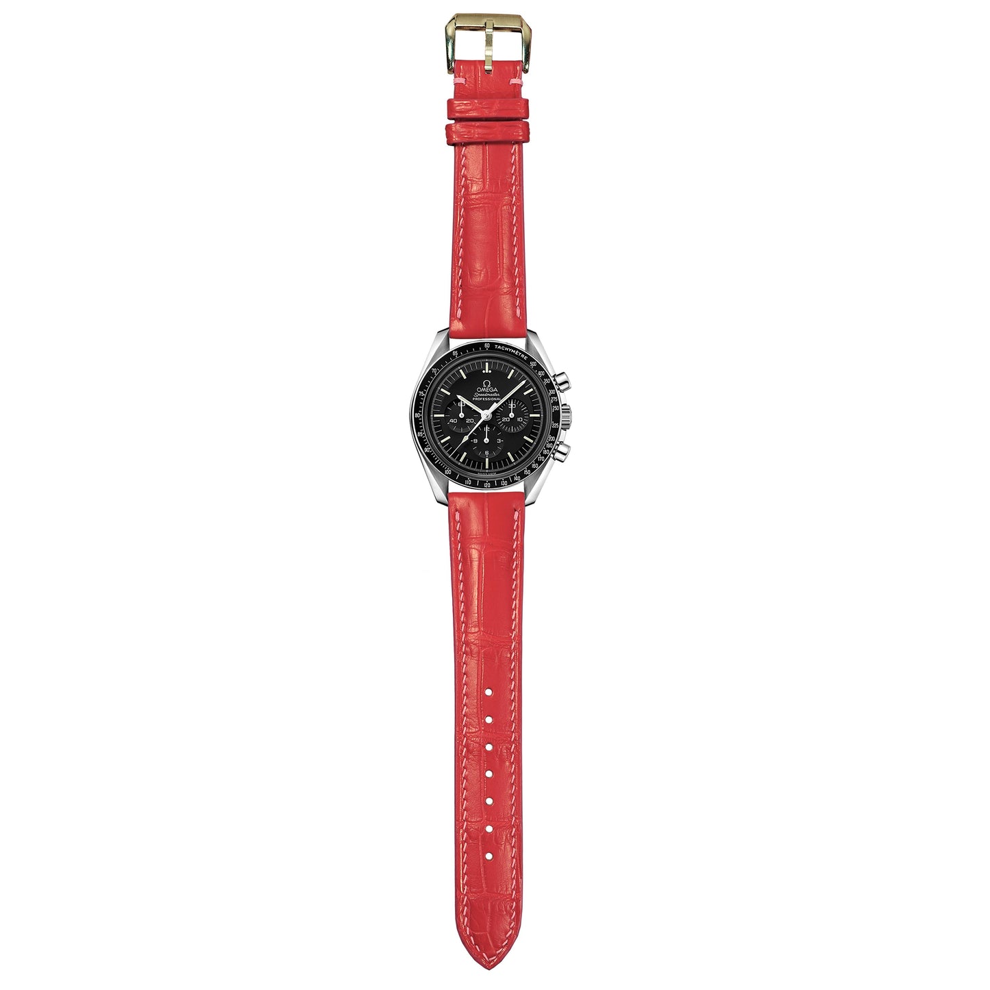 Crocodile Leather Watch Strap - Pink