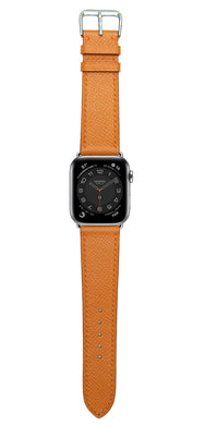 Epsom Leather Apple Watch Strap - Orange
