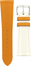 Load image into Gallery viewer, Apple Watch Strap - Swift Leather - Orange/White
