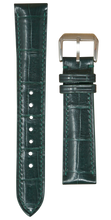 Load image into Gallery viewer, Crocodile Leather Watch Strap - Dark Green
