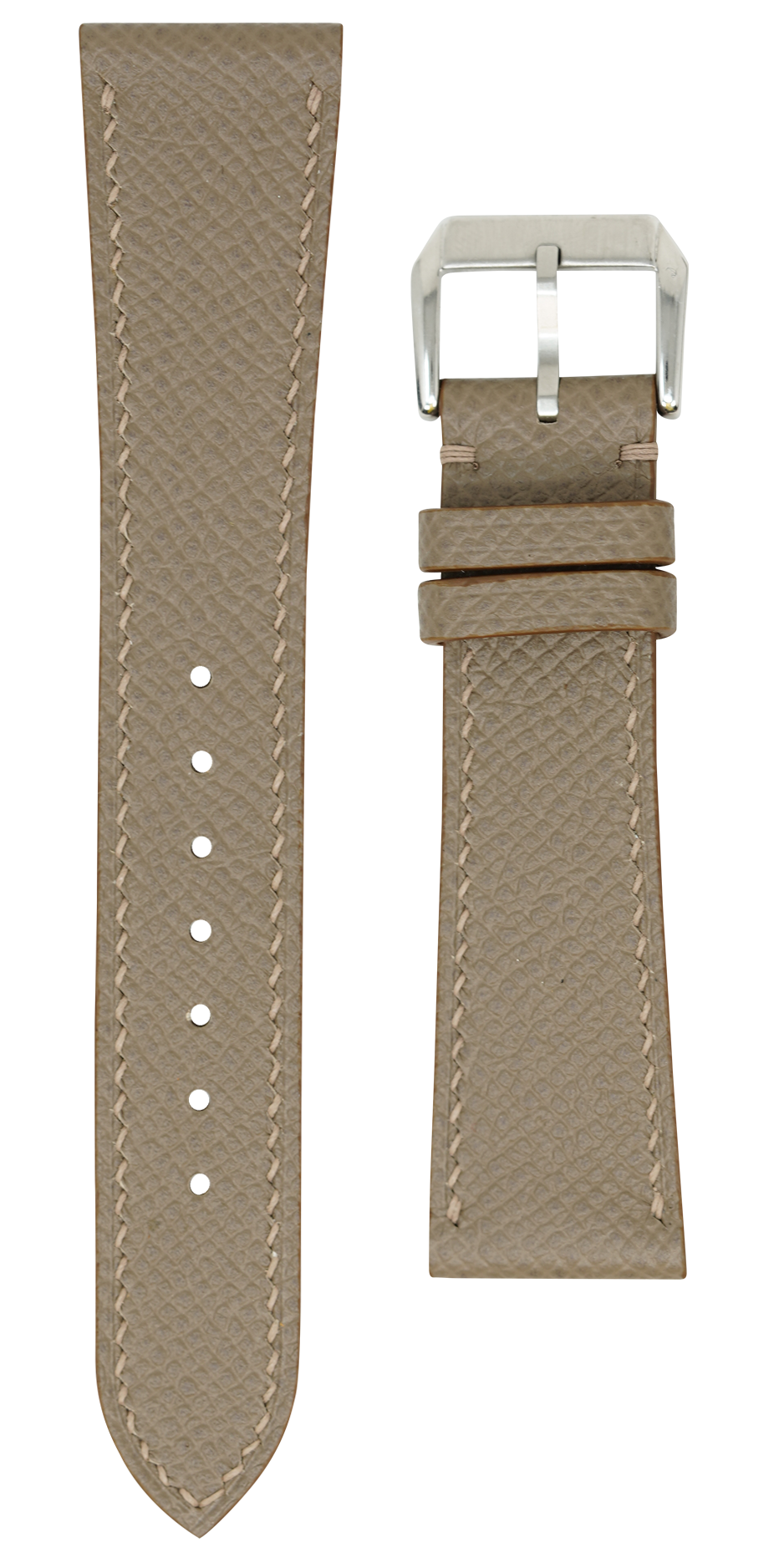 Epsom Leather Watch Strap - Taupe