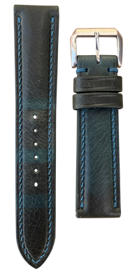 Badalassi Wax Leather Watch Strap - Teal
