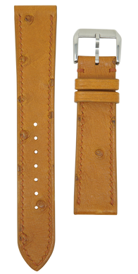 Ostrich Leather Watch Strap - Brown