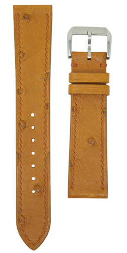 Ostrich Leather Watch Strap - Brown