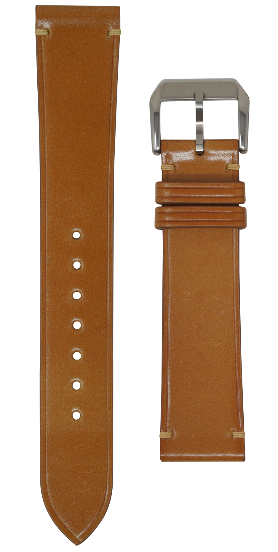 Shell Cordovan Leather Watch Strap - Natural