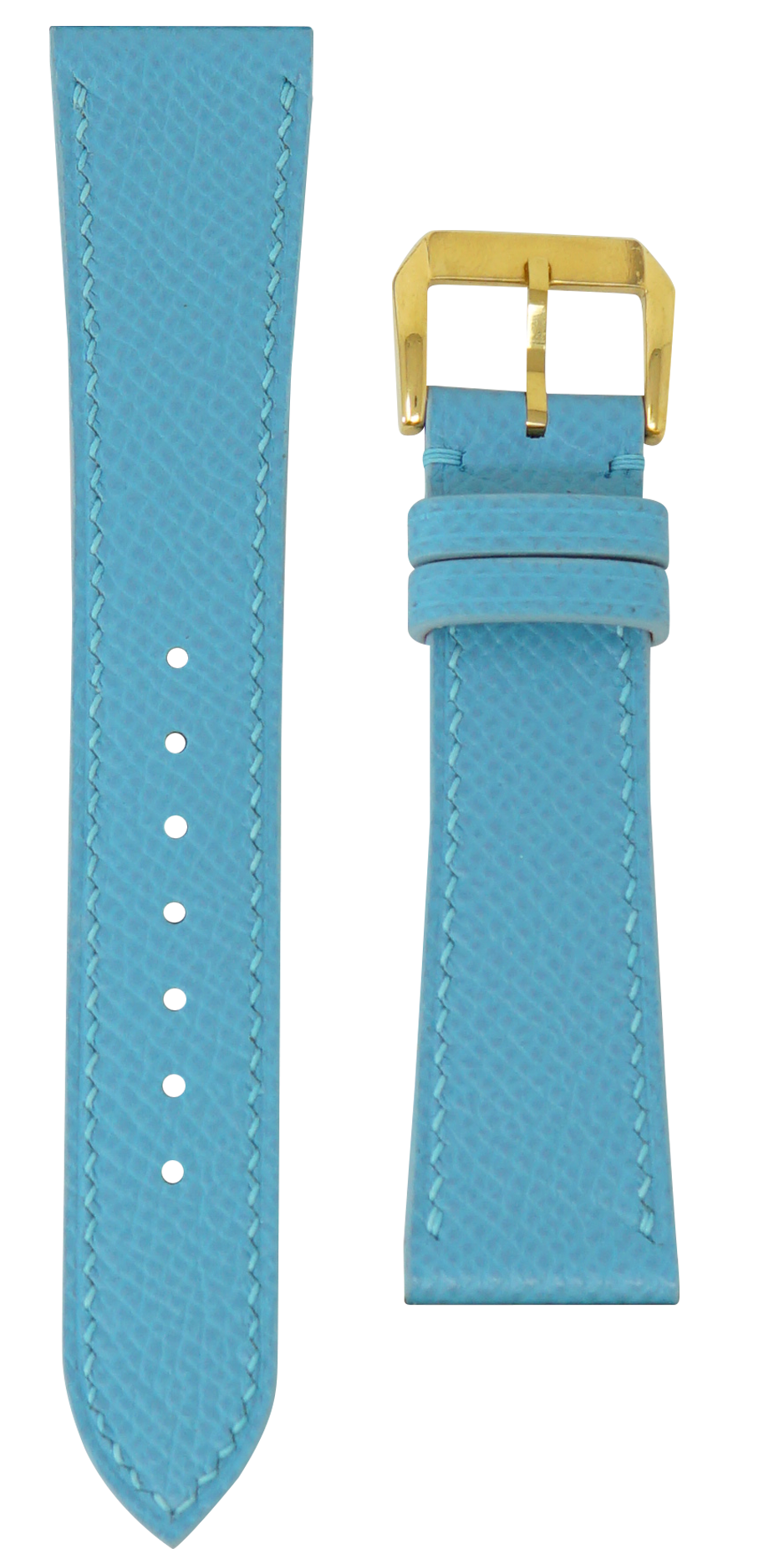 Epsom Leather Watch Strap - Baby Blue