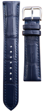 Load image into Gallery viewer, Crocodile Leather Watch Strap - Dark Blue
