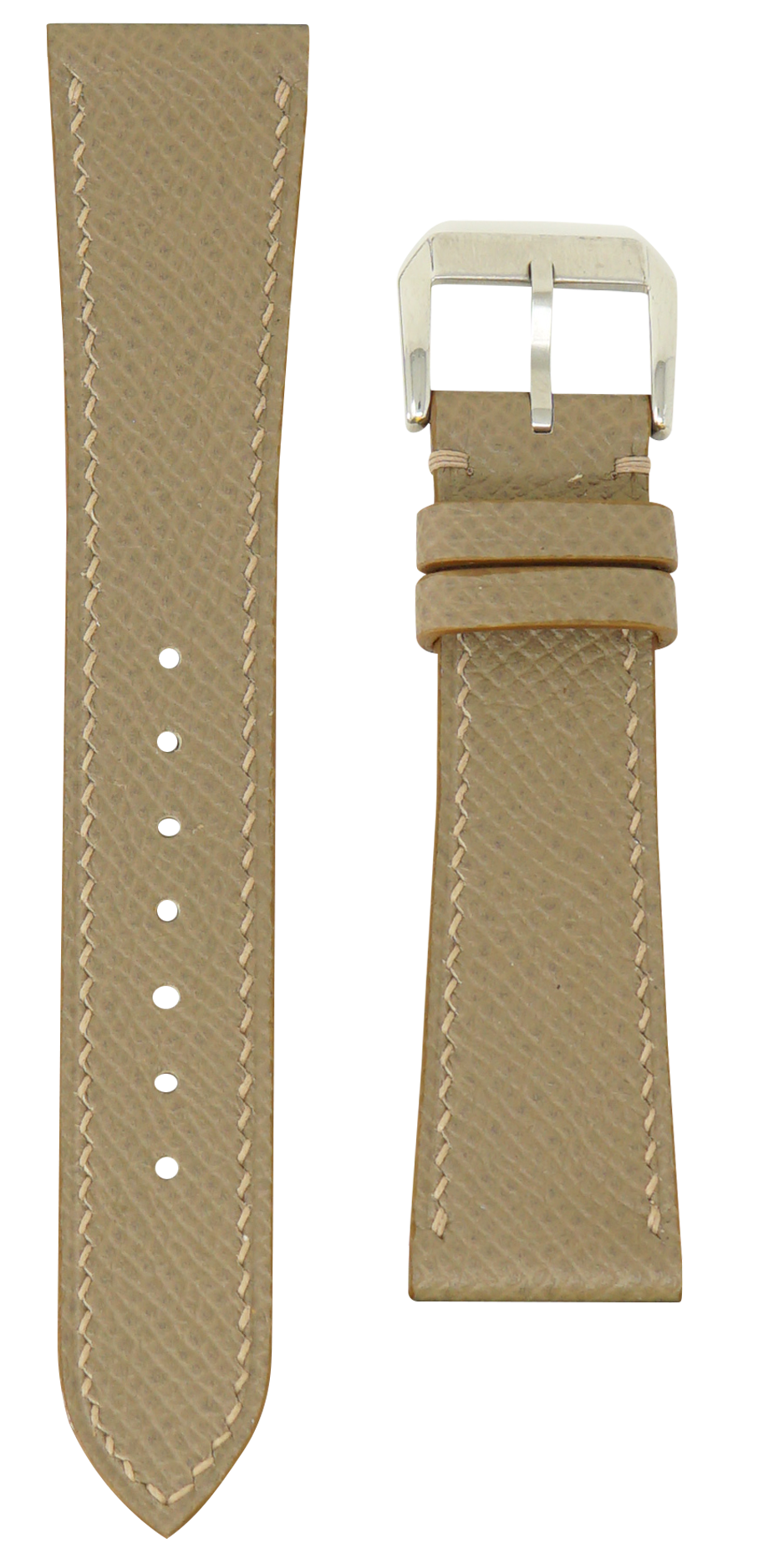 Epsom Leather Watch Strap - Taupe