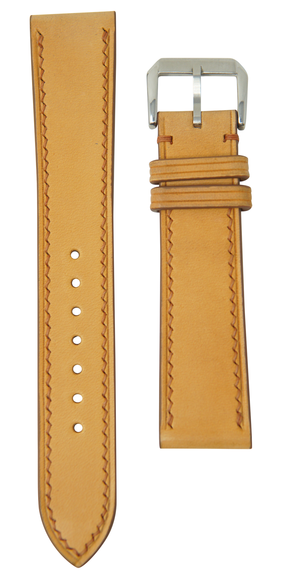 Buttero Leather Watch Strap - Natural