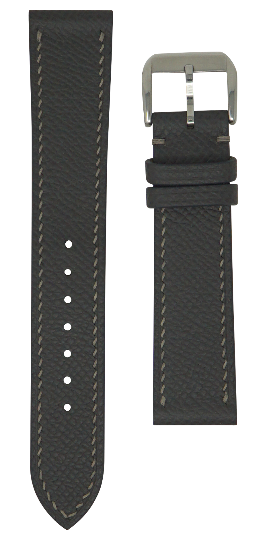 Epsom Leather Watch Strap - Gris Meyer