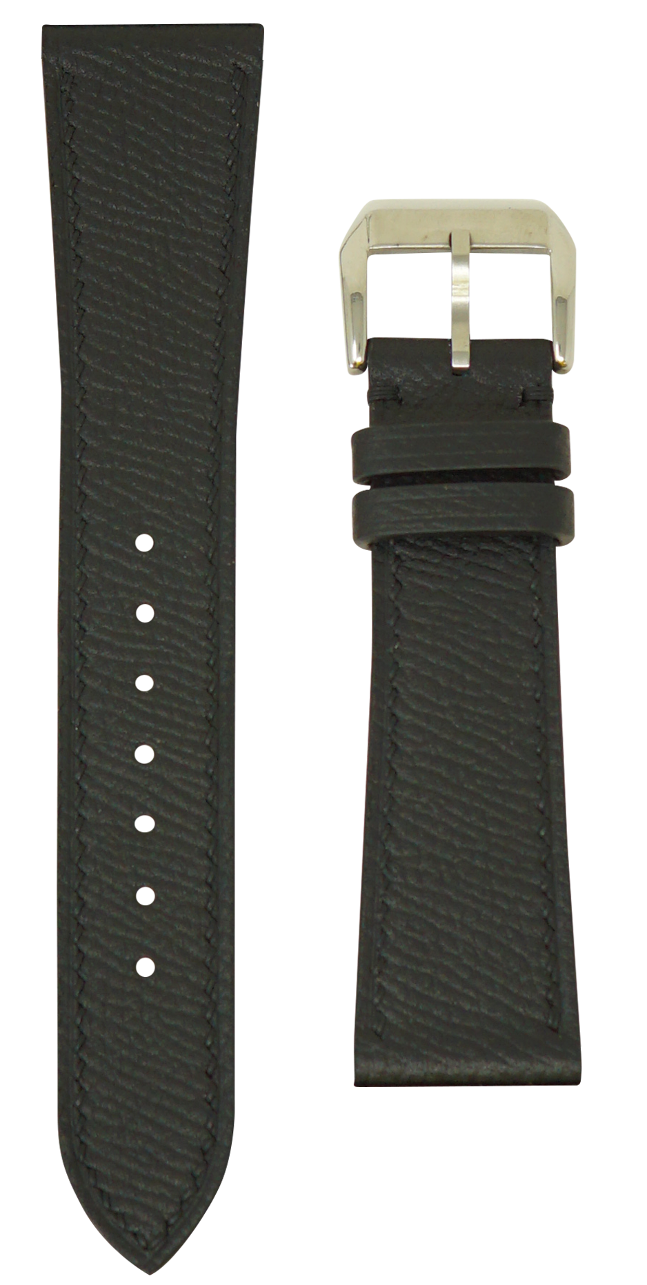 Epsom Leather Watch Strap - Black