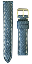 Load image into Gallery viewer, Karung Snake Skin Watch Strap - Navy
