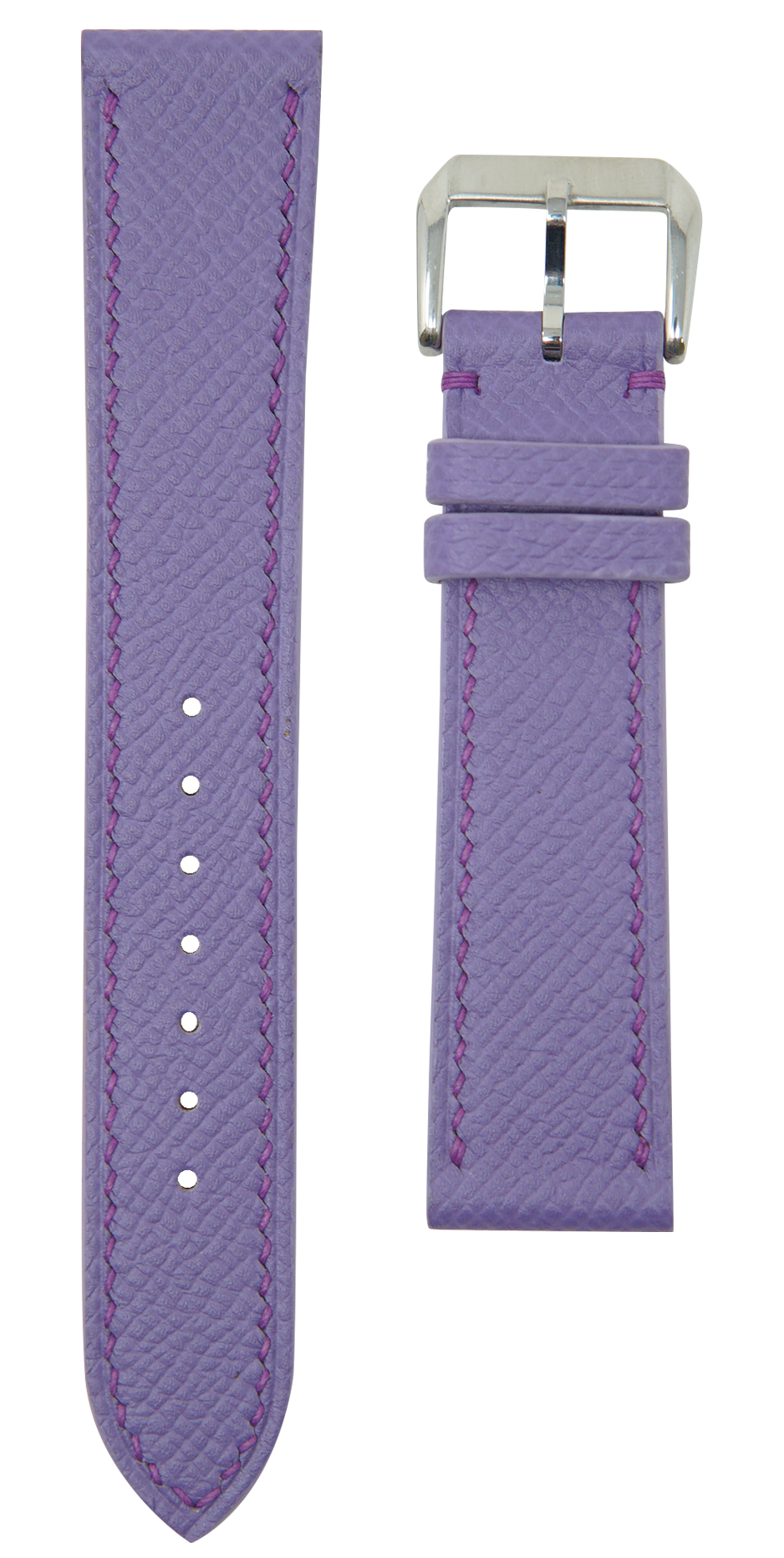 Epsom Leather Watch Strap - Purple