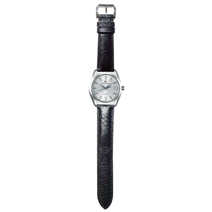 Ostrich Leg Leather Watch Strap - Black