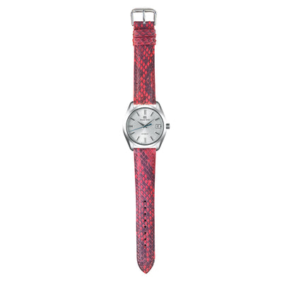 Snake Skin Watch Strap - Red