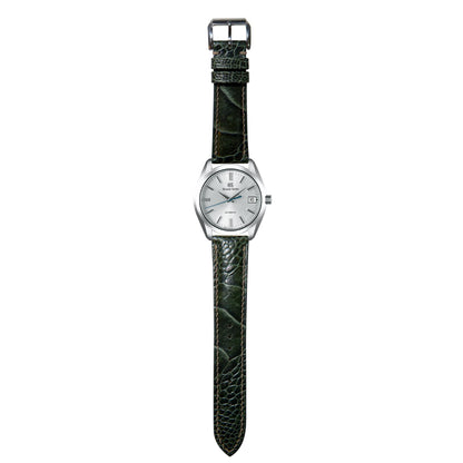 Ostrich Leg Leather Watch Strap - Moss Green