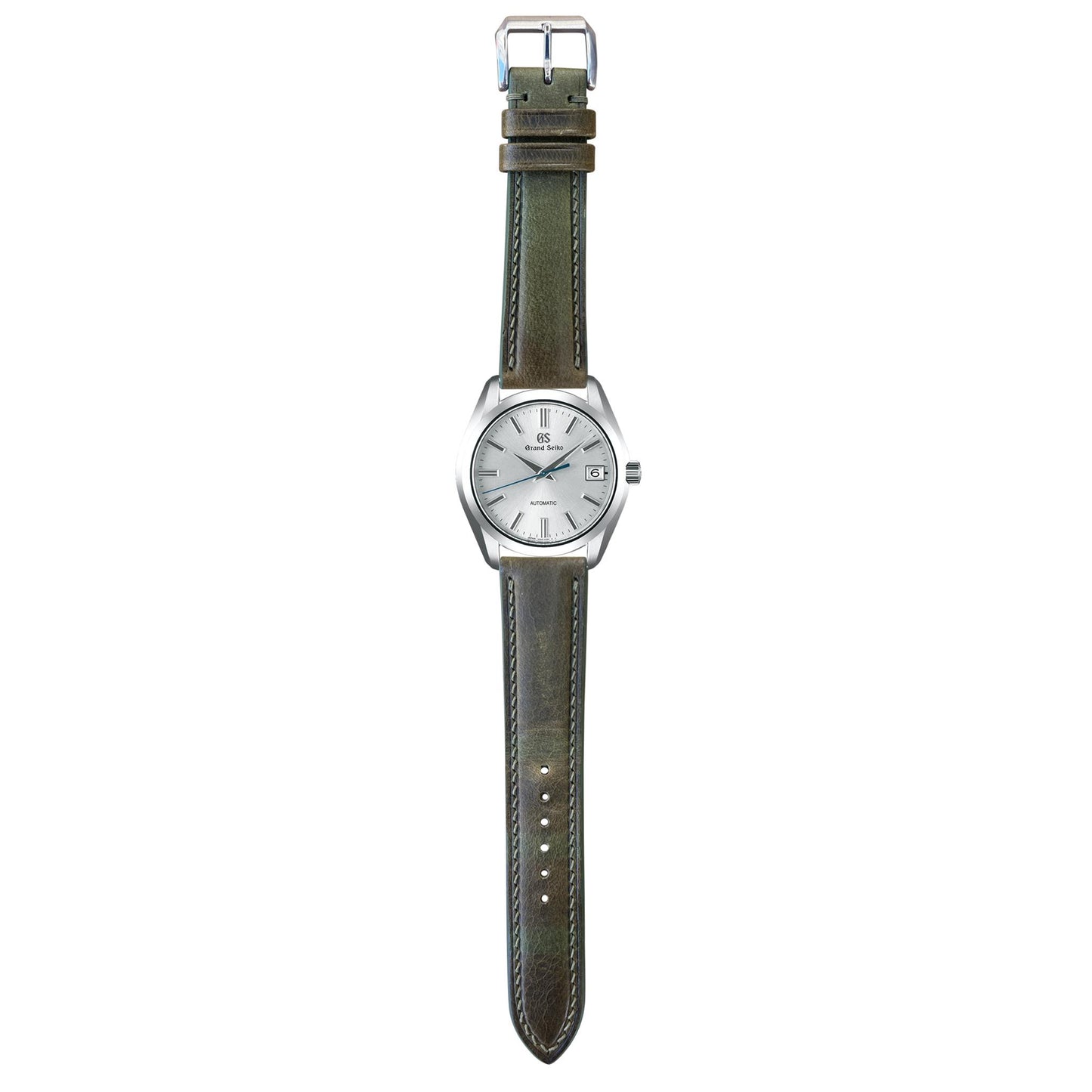 Badalassi Wax Leather Watch Strap - Olive Green