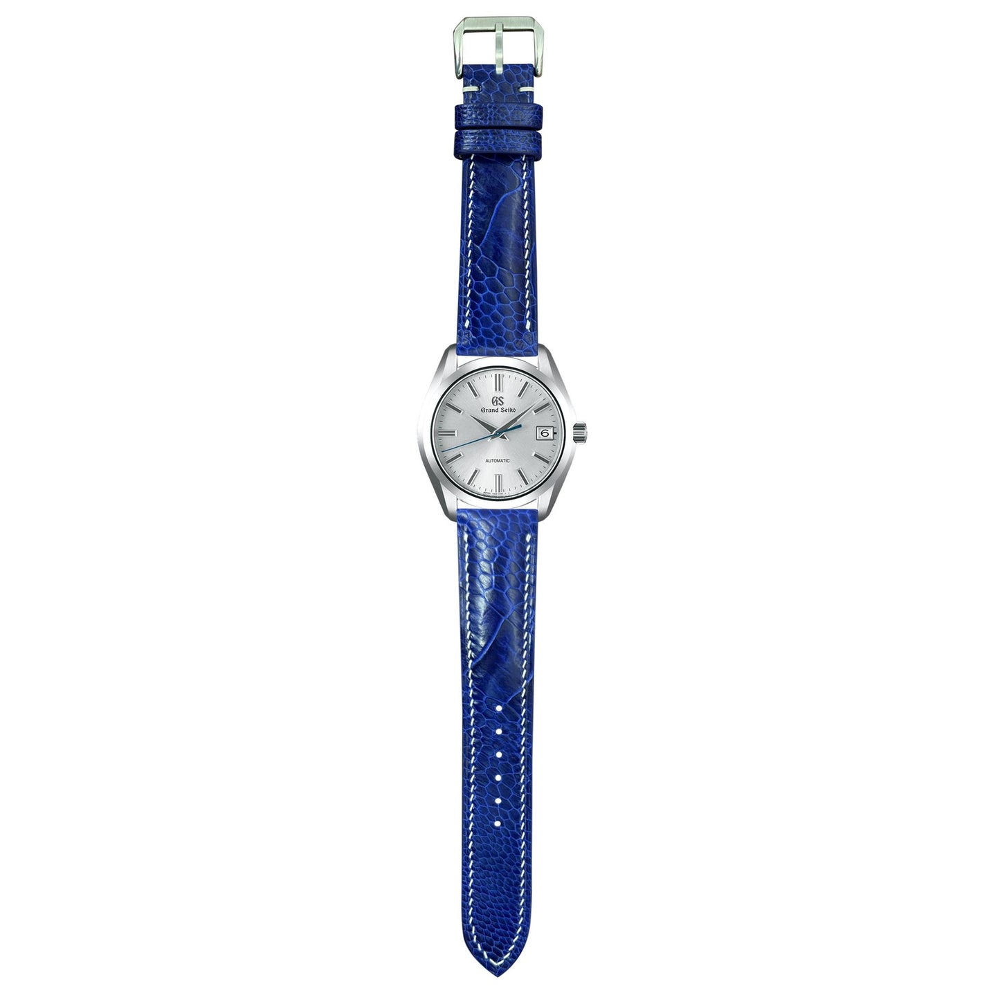 Ostrich Leg Leather Watch Strap - Blue
