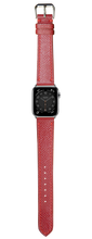 将图片加载到图库查看器，Epsom Leather Apple Watch Strap - Red
