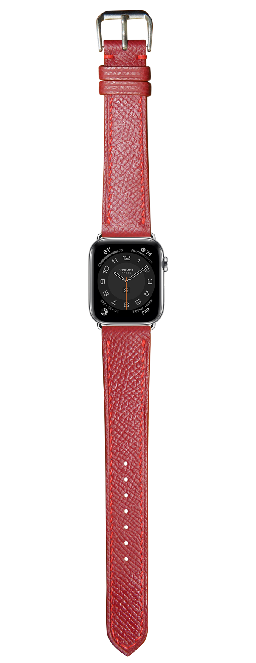 Epsom Leather Apple Watch Strap - Red