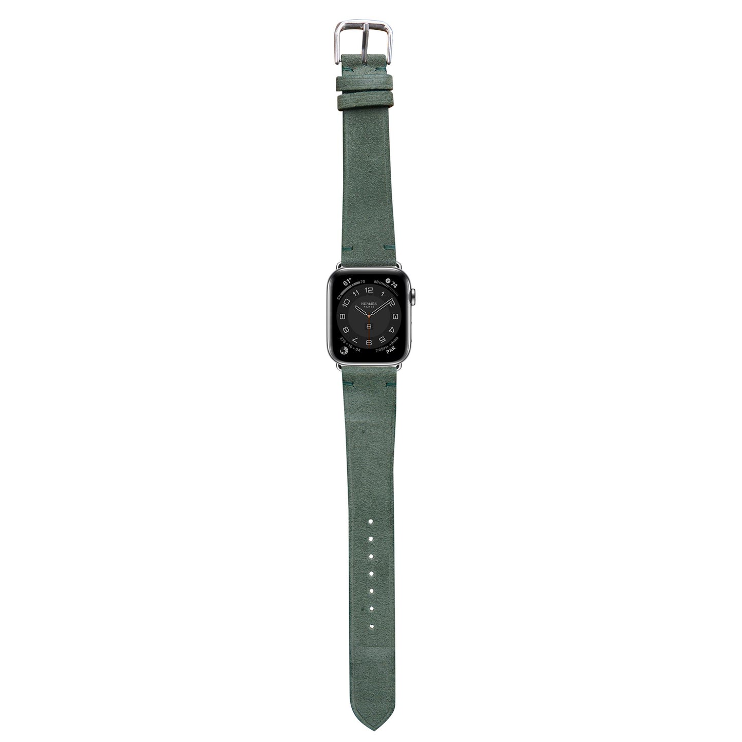 Suede Leather Watch Strap - Green