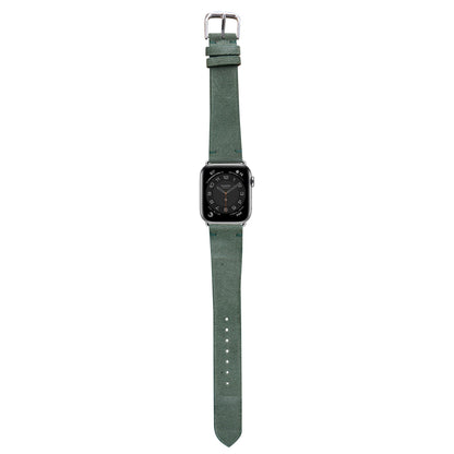 Suede Leather Watch Strap - Green
