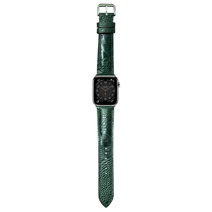 Ostrich Leg Leather Watch Strap - Green
