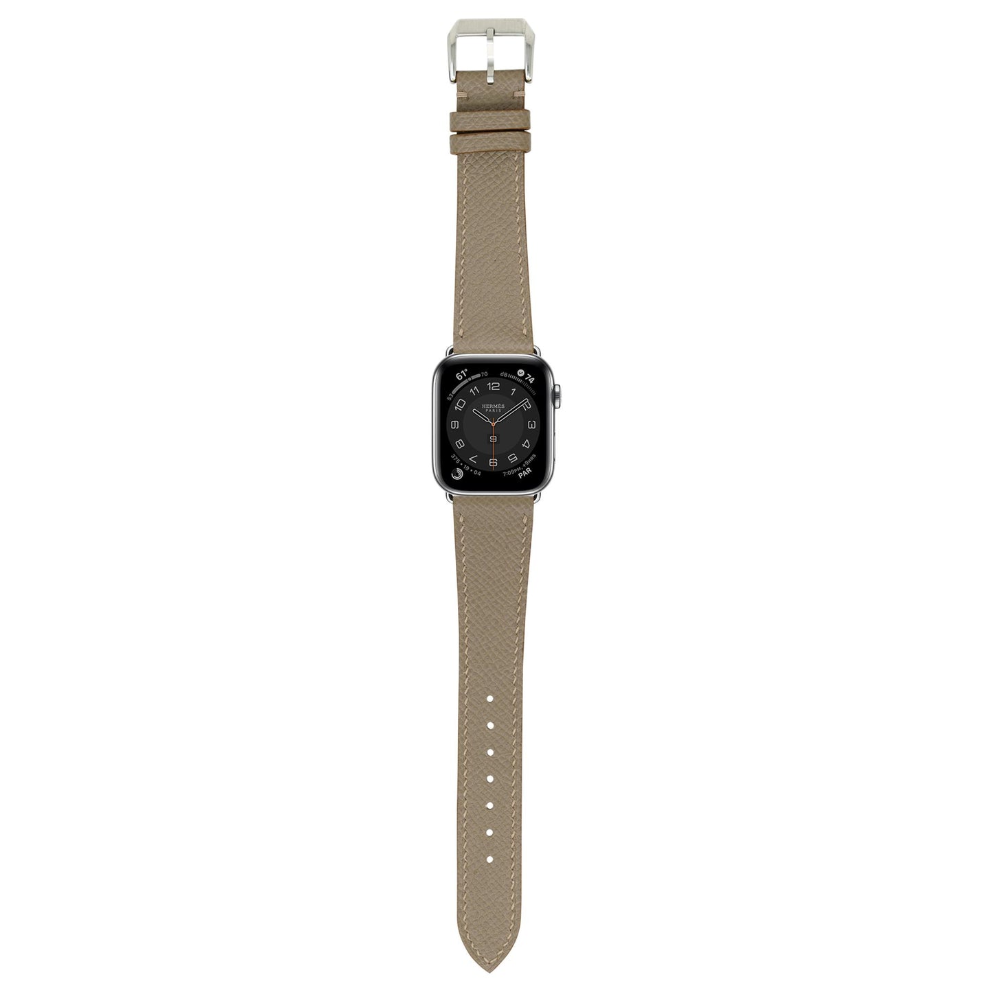 Epsom Leather Watch Strap - Taupe