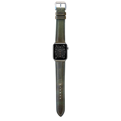 Badalassi Wax Leather Watch Strap - Olive Green