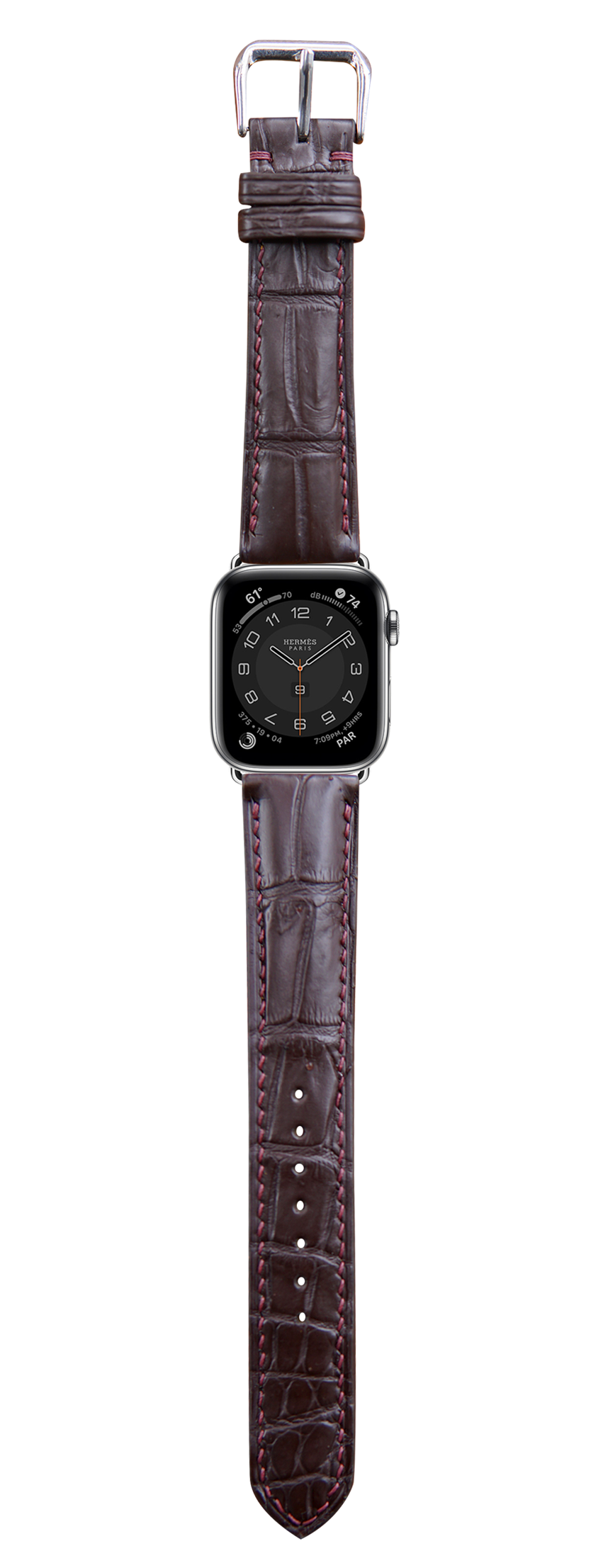 Crocodile Leather Apple Watch Strap - Brown