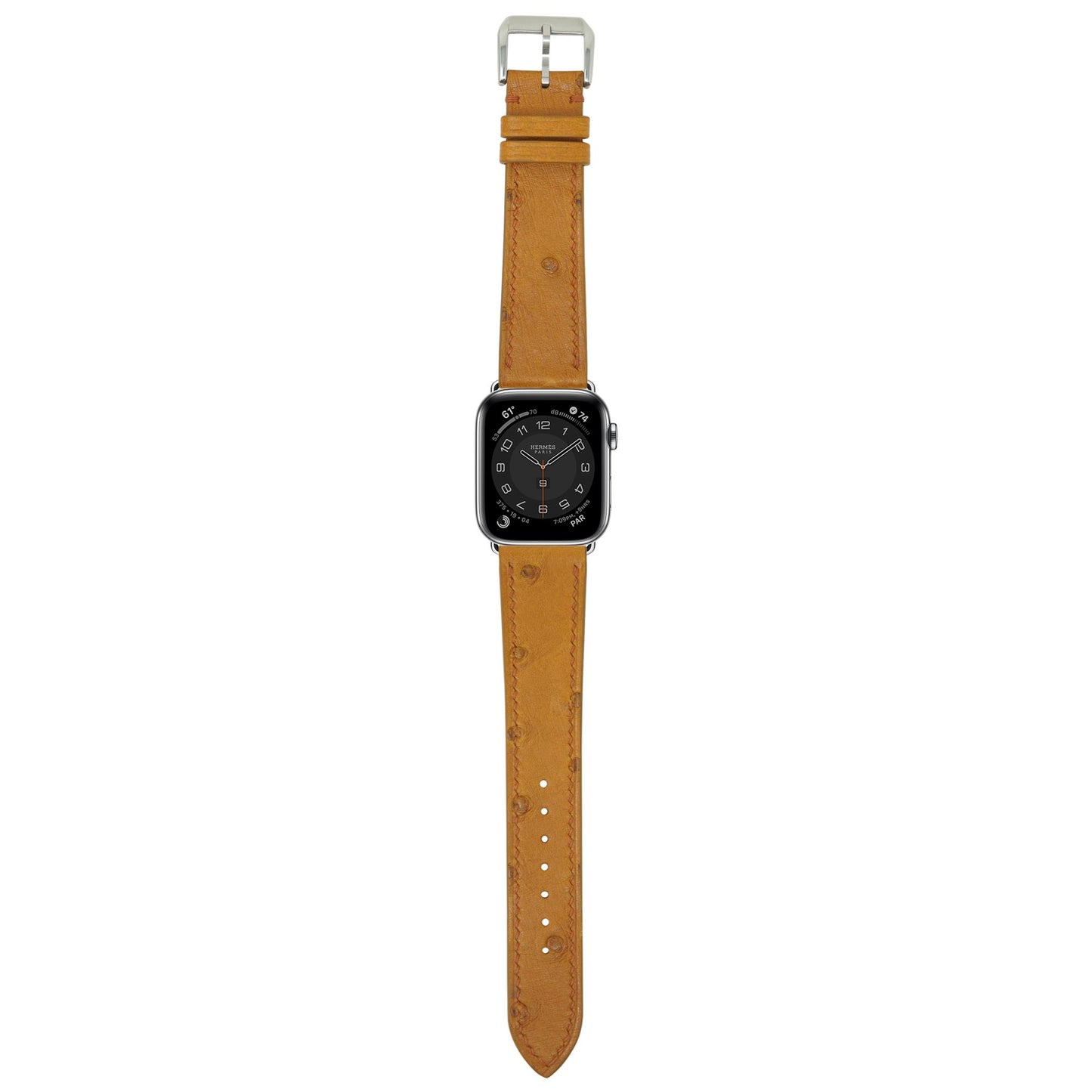 Ostrich Leather Watch Strap - Brown