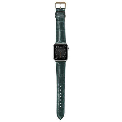 Crocodile Leather Watch Strap - Dark Green