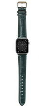 Load image into Gallery viewer, Crocodile Leather Watch Strap - Dark Green
