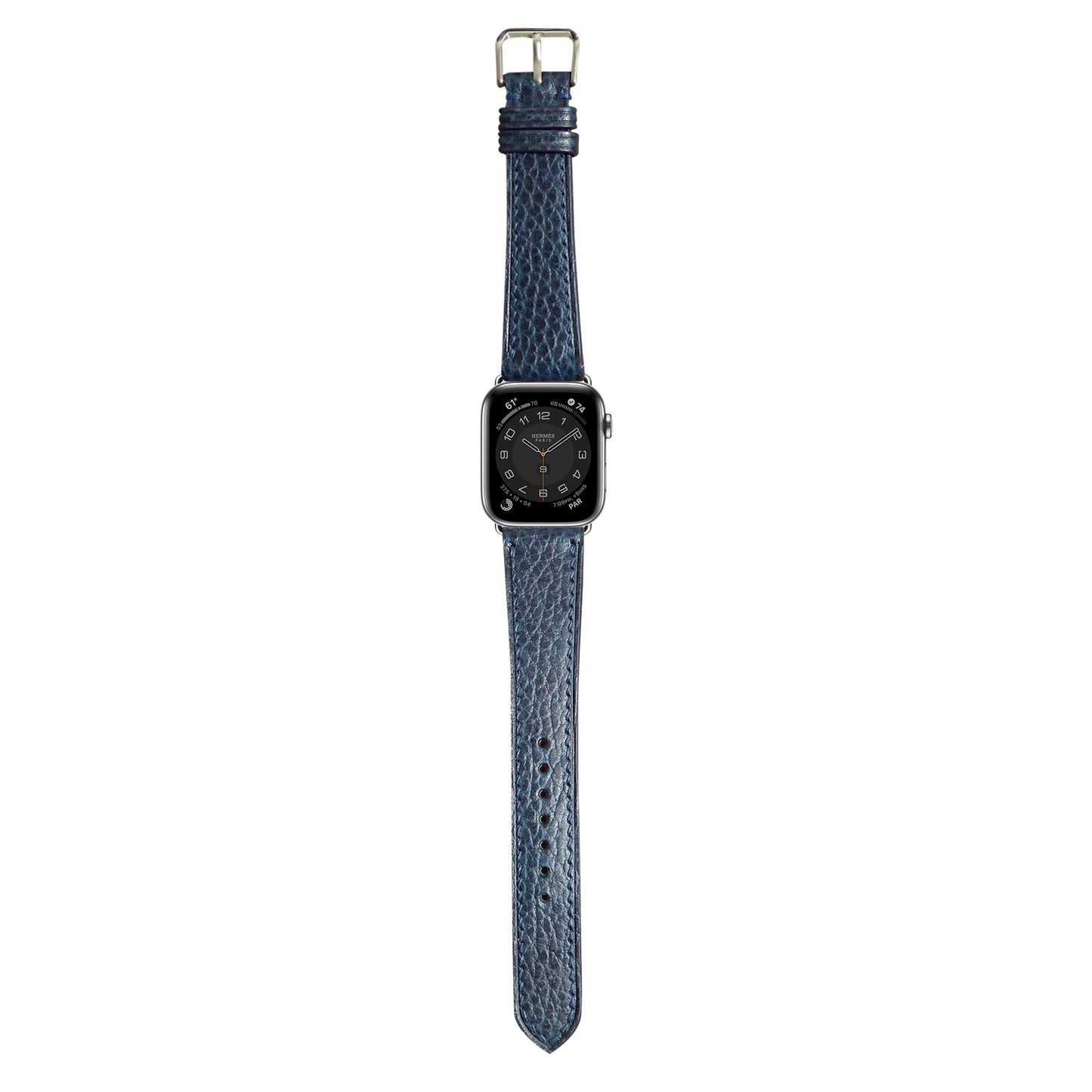 Dollaro Leather Watch Strap - Navy