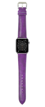 Load image into Gallery viewer, Karung Snake Skin Watch Strap - Purple
