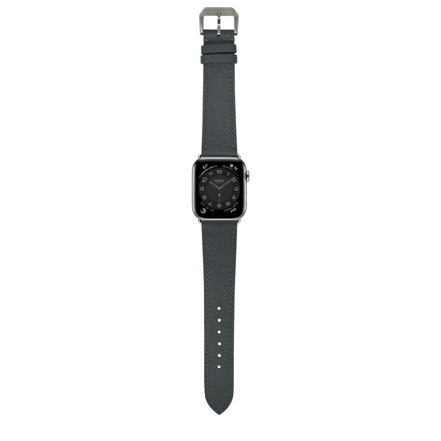 Epsom Leather Watch Strap - Gris Meyer