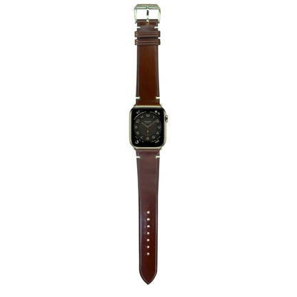 Shell Cordovan Leather Watch Strap - Cognac