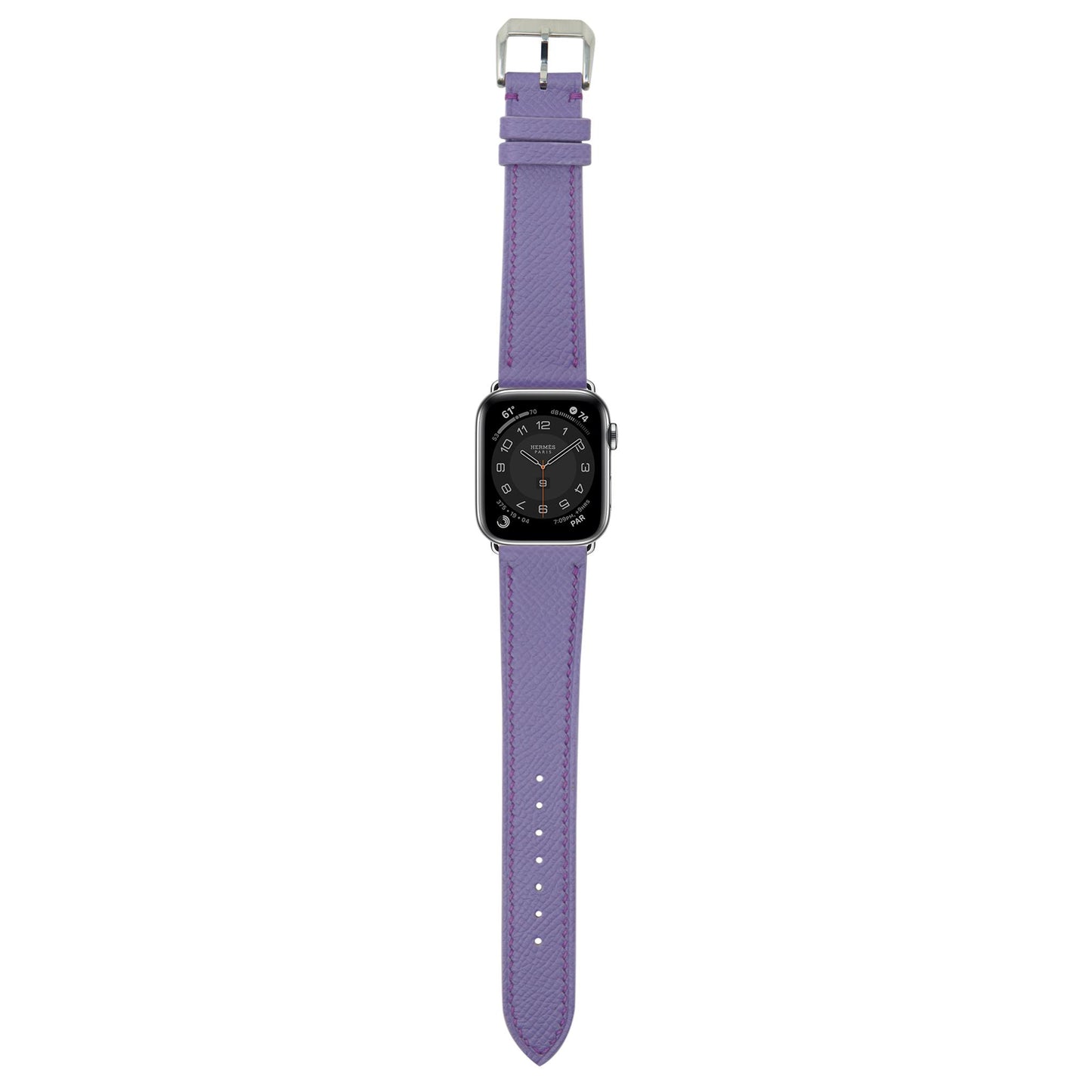 Epsom Leather Watch Strap - Purple