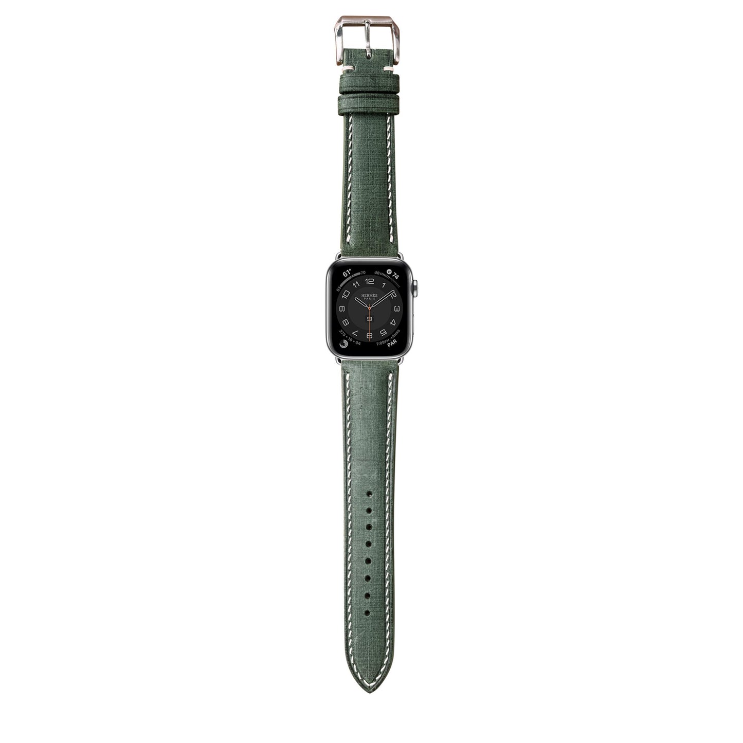 Babele Linen Leather Watch Strap - Verde