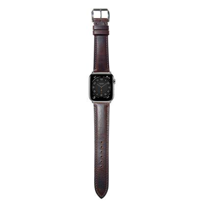 Badalassi Wax Leather Watch Strap - Dark Brown