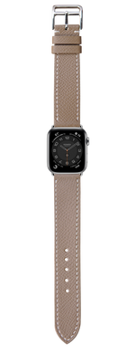 Epsom Leather Apple Watch Strap - Taupe