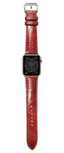 Load image into Gallery viewer, Ostrich Leg Leather Watch Strap - Red
