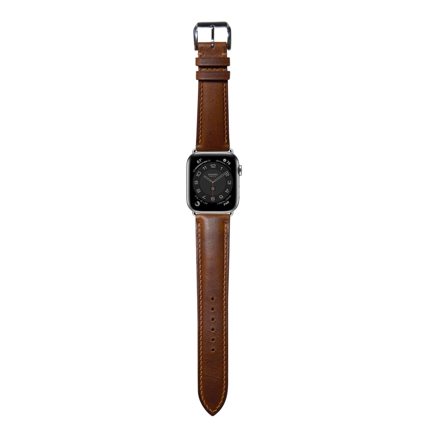 Badalassi Wax Leather Watch Strap - Cognac